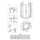 Кабина полукруглая Deante Alpinia, стекло прозрачное, 100х100х200см, фото 2