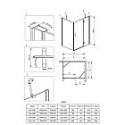 Кабина прямоугольная  Deante Abelia, стекло прозрачное, 80х100х200см, фото 2