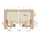 6155/500 Futura Smove Комплект направляющих L=500мм частичного выдвижения с доводчиком, фото 2
