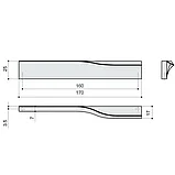 Ручка накладная L.170мм левая, отделка хром глянец, фото 2
