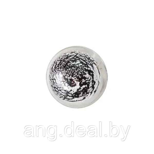 Ручка-кнопка из стекла, отделка фольга чёрная + серебро - фото 2 - id-p208583038