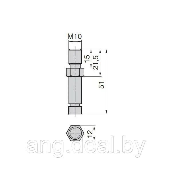 Крепление для колеса 301497, с резьбой M10х15 - фото 2 - id-p208583122