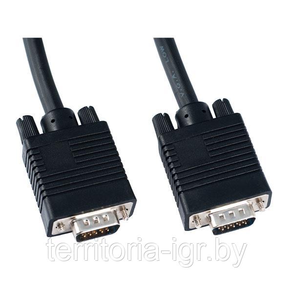 Кабель VGA/SVGA вилка - VGA/SVGA вилка с ф/фильтрами 1.8м. V7001 Perfeo
