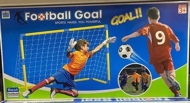 Детские футбольные ворота + мяч + насос, переносные набор для детей 122х49х78 см