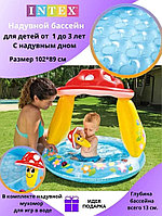 INTEX 57114NP Надувной детский бассейн "Гриб мухомор" (102x89 см), интекс