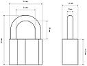 Замок навесной Стандарт AL-760 d9мм, фото 2