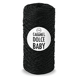 Шнур для вязания Caramel Dolce BABY 2 мм, цвет черный / блэк