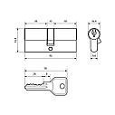 Цилиндровый механизм Стандарт Z.I.70 -5К СР 5 кл. анг. ключ/ключ, фото 2