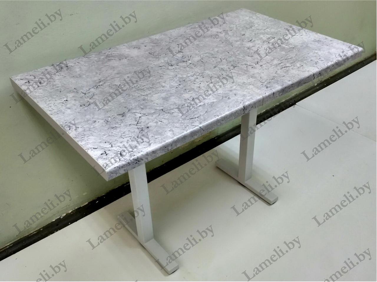 Удобный кухонный стол на металлокаркасе серии "Н" из постформинга, массива дуба или ЛДСП с выбором раз - фото 3 - id-p195488770