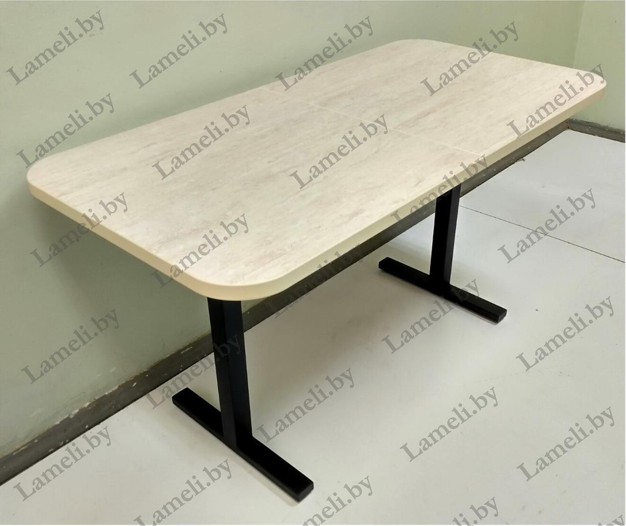 Удобный кухонный стол на металлокаркасе серии "Н" из постформинга, массива дуба или ЛДСП с выбором раз - фото 4 - id-p195488770