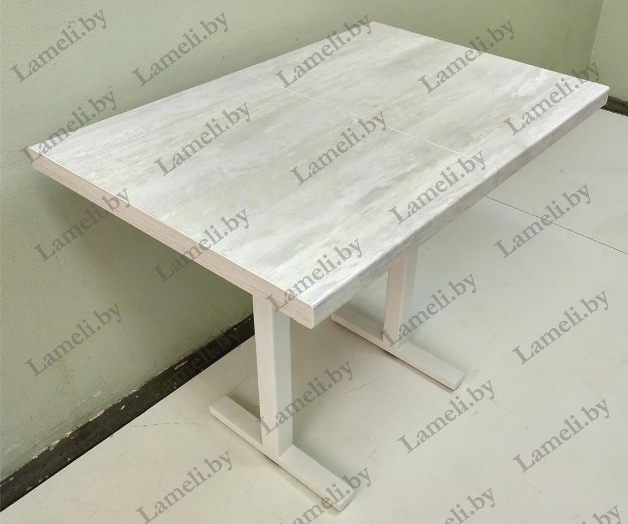 Удобный кухонный стол на металлокаркасе серии "Н" из постформинга, массива дуба или ЛДСП с выбором раз - фото 7 - id-p195488770