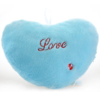 Светящаяся подушка "Сердце" голубая