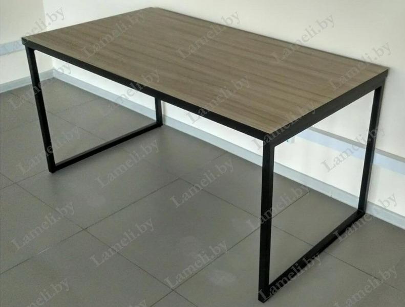 Стол кухонный на металлокаркасе серии "О" из постформинга, массива дуба или ЛДСП с выбором размера и цвета - фото 7 - id-p208616098