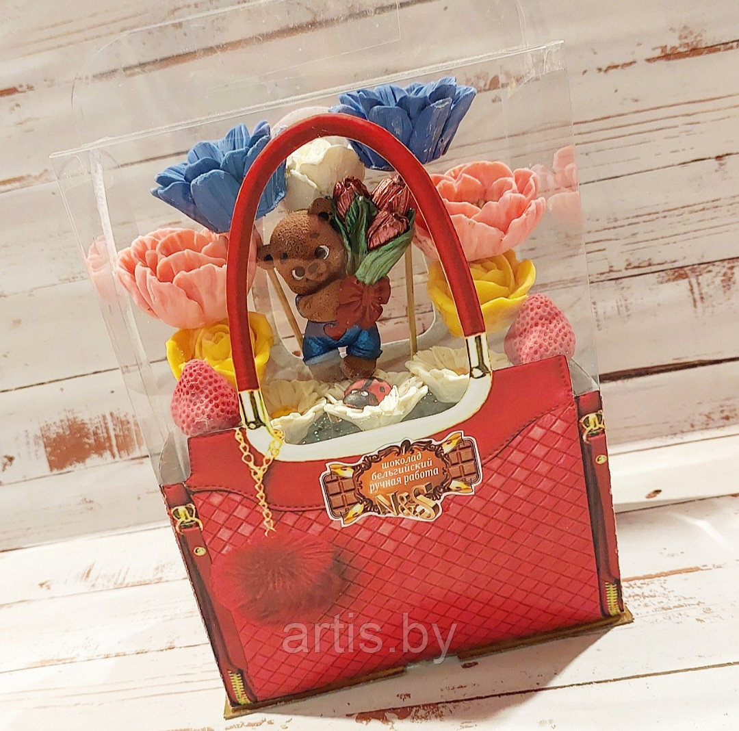 Шоколадный набор для ребенка. Мишка в цветах., фото 1