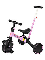 Детский велосипед-беговел с ручкой Kid's Care 003T (розовый)