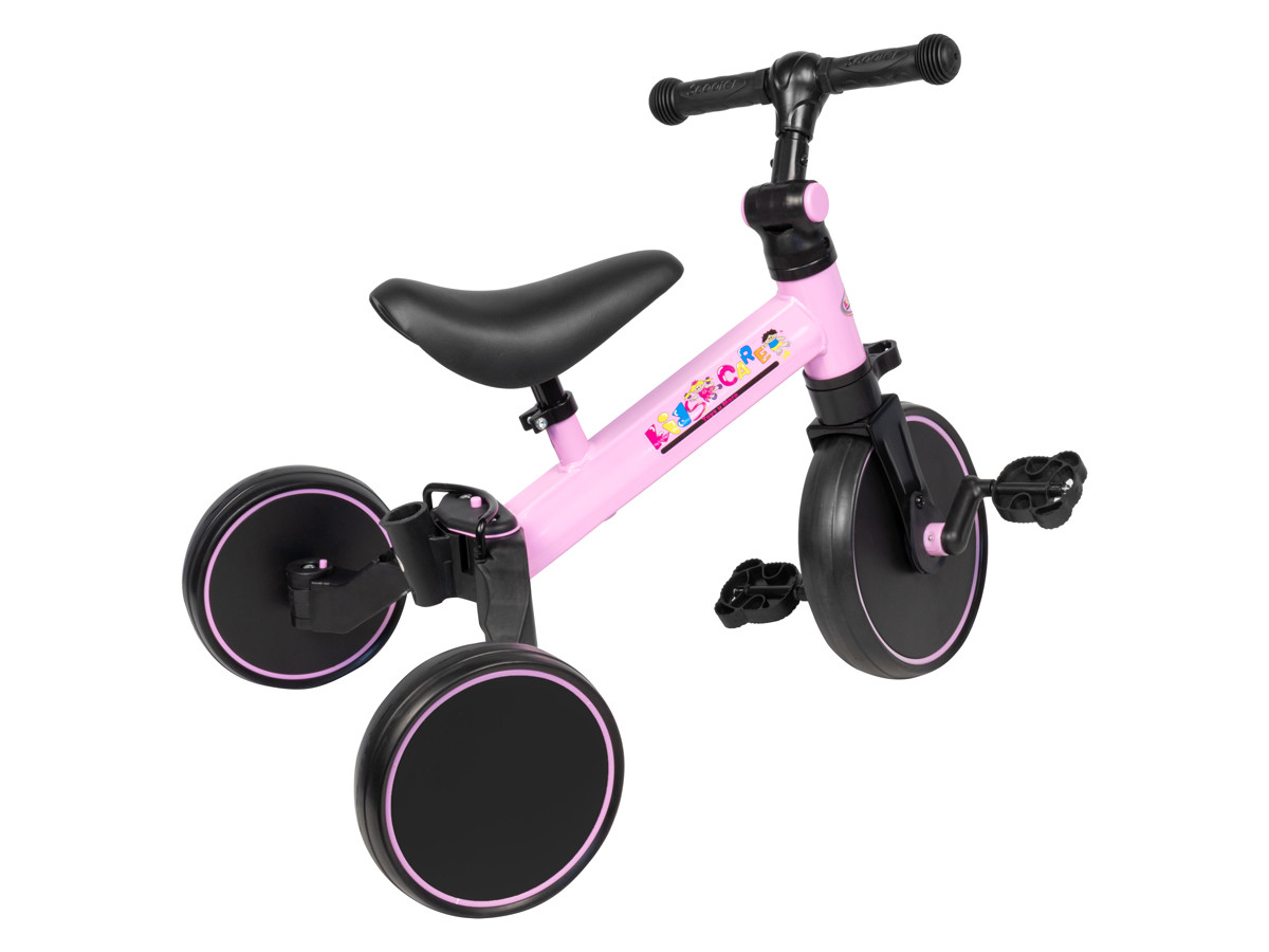 Детский велосипед-беговел с ручкой Kid's Care 003T (розовый) - фото 4 - id-p208626663