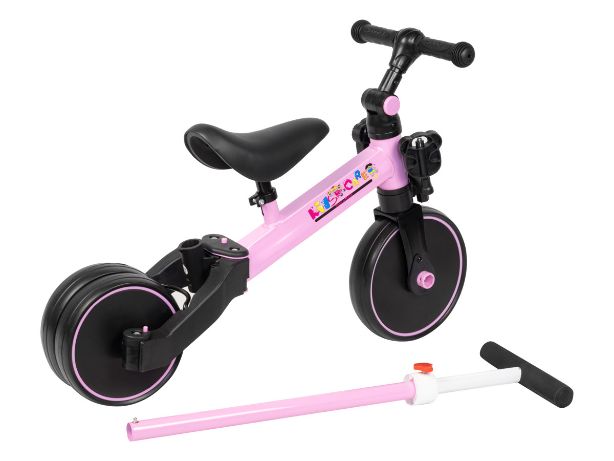 Детский велосипед-беговел с ручкой Kid's Care 003T (розовый) - фото 3 - id-p208626663