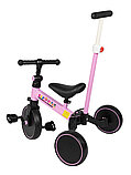 Детский велосипед-беговел с ручкой Kid's Care 003T (розовый), фото 2