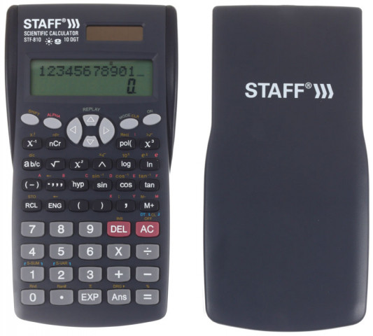 Калькулятор научный 10+2 разрядов Staff SFT-810 черный - фото 3 - id-p208161818