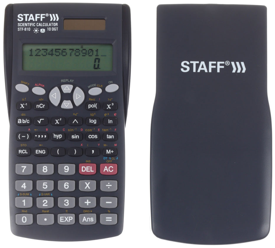 Калькулятор научный 10+2 разрядов Staff SFT-810 черный - фото 4 - id-p208161818