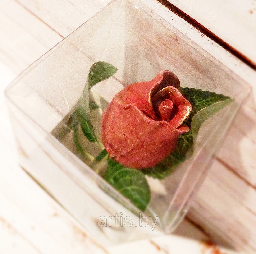 Шоколадный букет из 1 большой розы (ручная работа). - фото 6 - id-p208627259
