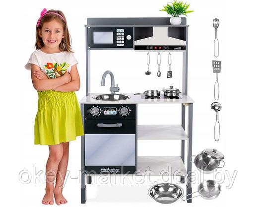 Детская кухня деревянная с интерактивной вытяжкой Kinderplay Green GS0062, фото 3