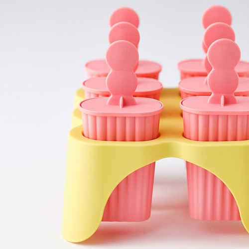 IKEA/ УППФИЛЛД форма для мороженого, розовый/желтый 6 шт - фото 4 - id-p208630288