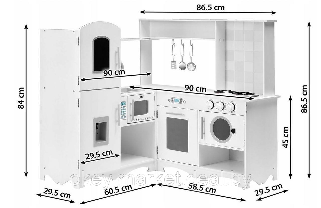 Детская деревянная угловая кухня Mamabrum XXXL с бытовой техникой PLK540 - фото 7 - id-p208630765