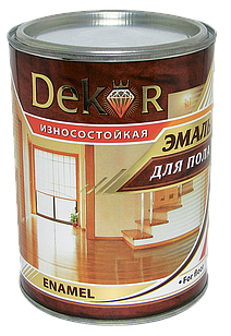 Эмаль д/пола "DEKOR" "GOLD" светлый орех 0,8кг