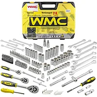 Набор инструментов WMC TOOLS 216пр. WMC-38841 1/4''3/8''1/2''(6гр.)(4-32мм)