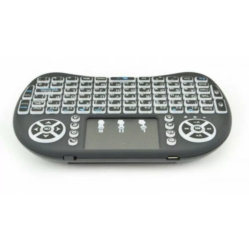 Беспроводная USB клавиатура джойстик с тачпадом для TV Mini Keyboard (клавиатура на русском и английском - фото 4 - id-p208635149