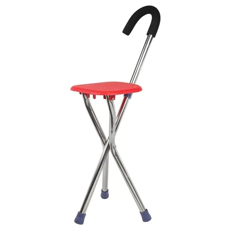 Трость-стул складная 3-х ногая WMC TOOLS WMC-3L (Красный) - фото 1 - id-p208635233