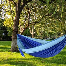 Гамак подвесной двухместный "Hammock Swing" Ультралёгкий и сверхпрочный! (Крепления в комплекте) 270х140 см, фото 2