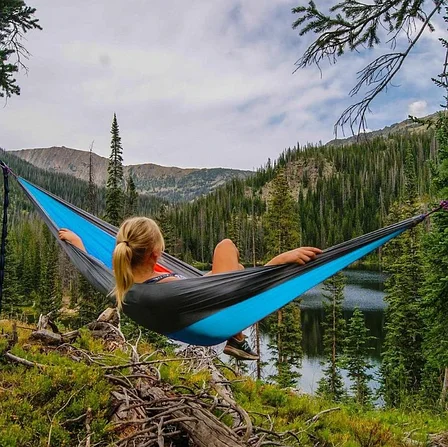 Гамак подвесной двухместный "Hammock Swing" Ультралёгкий и сверхпрочный! (Крепления в комплекте) 270х140 см, фото 2