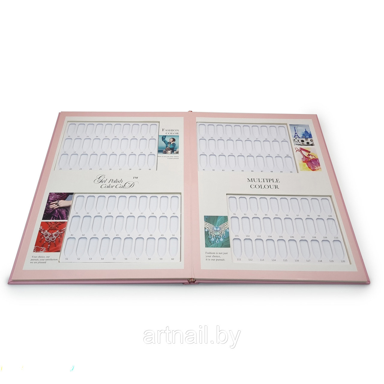 Палитра-книга бело-розовая с кружевом на 120шт, PINK HOUSE - фото 3 - id-p208645637