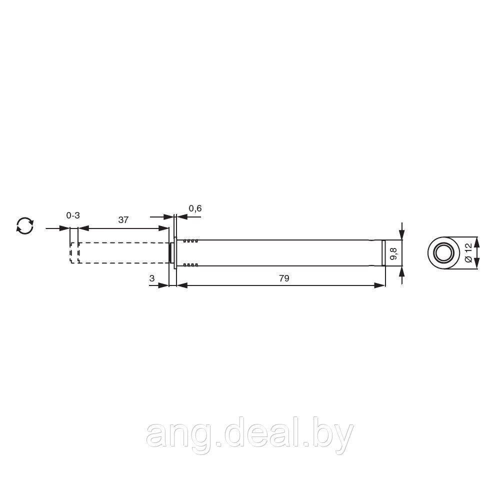 Push-Latch 37 Защелка врезная с амортизатором, цвет светло-серый - фото 2 - id-p208646579