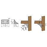Уголок-крепление каркаса с 4-мя отверстиями и крышечкой, цвет охра (за 100 штук), фото 2