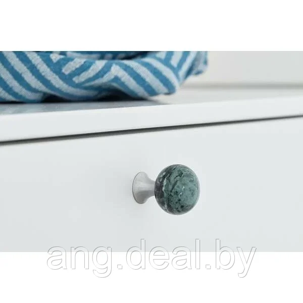 Ручка-кнопка, отделка сталь шлифованная + мрамор зеленый - фото 4 - id-p208649548