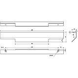 Ручка-профиль накладная L.296мм, отделка черный бархат (матовый), фото 2