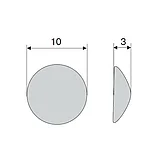 Смягчитель удара самоклеящийся, Н=3.0мм, d=10мм [лист=100шт], фото 2
