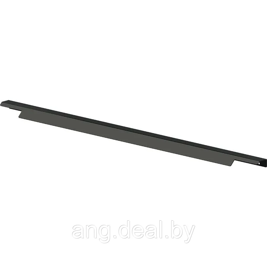 Ручка-профиль накладная L.896мм, отделка черный бархат (матовый)
