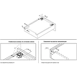 Комплект скрытых направляющих Push, L=550мм  полного выдвижения  + замки, фото 6