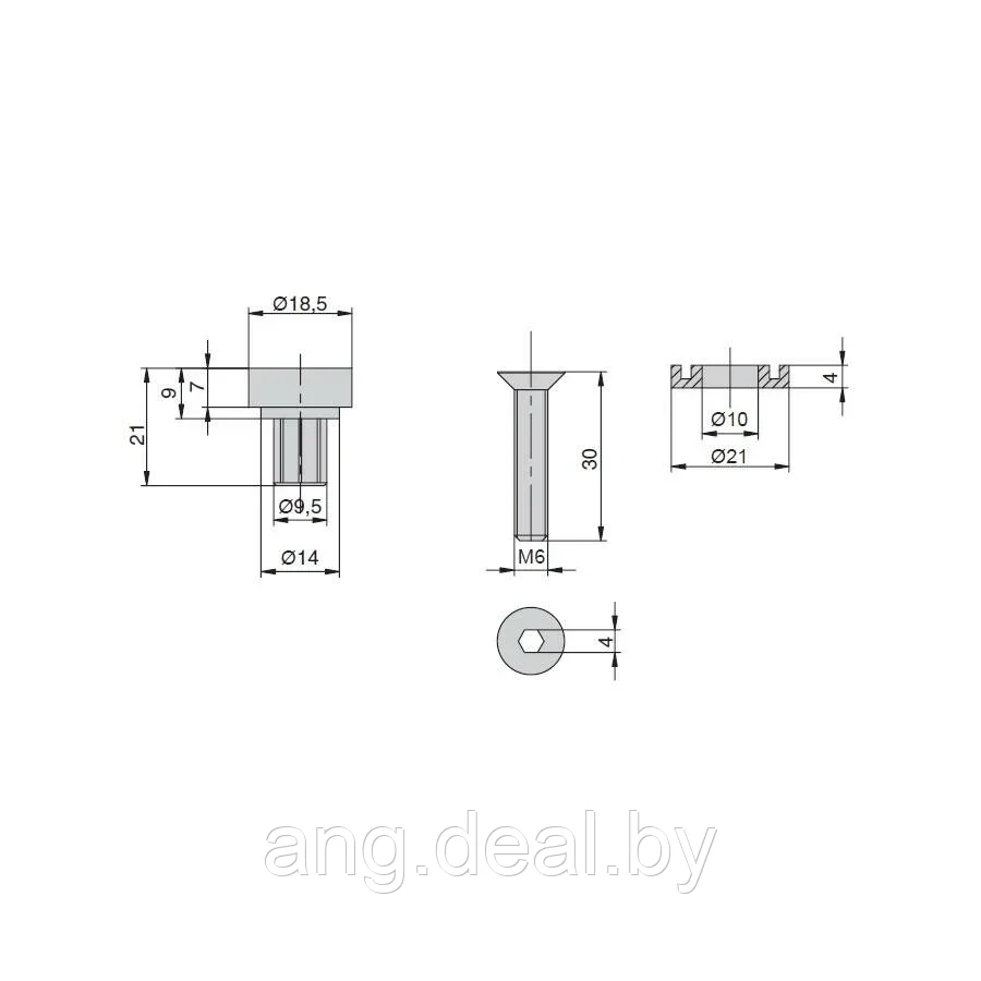 Механизм поворота Rolly Kit, нагрузка 100кг, цвет черный - фото 3 - id-p208649639