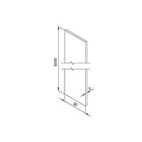 Профиль боковой 30х2, L=5000мм, отделка алюминий