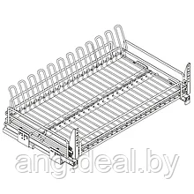 Ellite Сетка для посуды 1-уровневая в нижнюю базу 800 выдвижная, с доводчиком, отделка орион серый