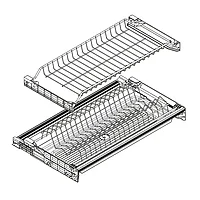 Сушка 2-уровневая в базу 400/18, с рамкой, поддон 1 шт. (пластик), отделка сталь