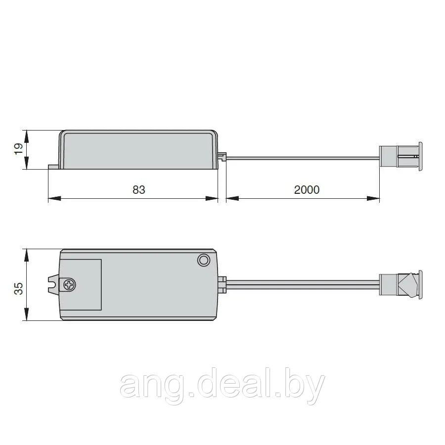 IR-датчик открывания фасада врезной, 250W, 100-240V, цвет черный - фото 2 - id-p208649736