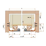 6558/450 Unica Комплект направляющих L=450мм полного выдвижения с доводчиком и защёлкой, фото 2