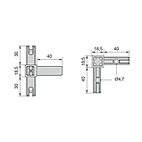 SmartCube Уголок соединительный 4S, отделка черная, фото 2