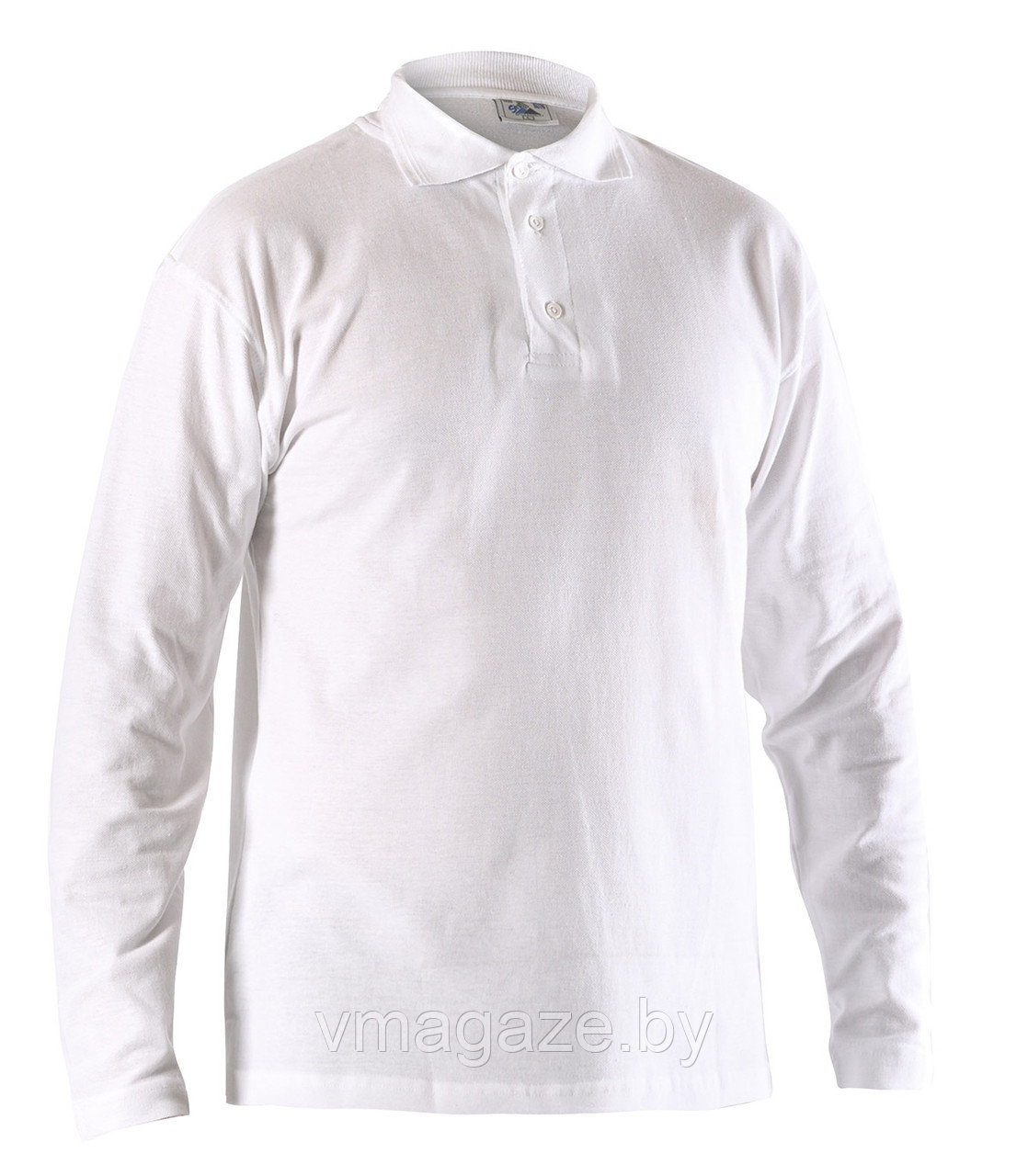 Рубашка Поло с длинным рукавом(цвет белый) - фото 1 - id-p208661075